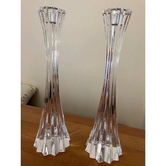 Tipperary Crystal 11 in Star Candle Holders Set - Picture 1 of 9
